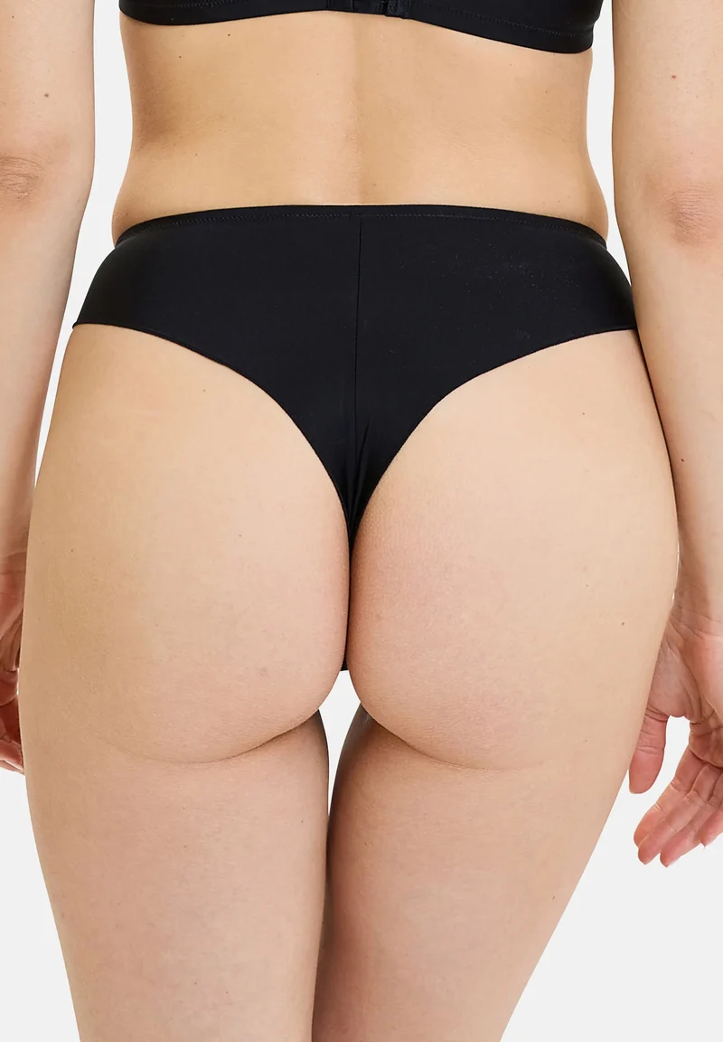 Tanga Mélodie Noir & Lurex Cuivré