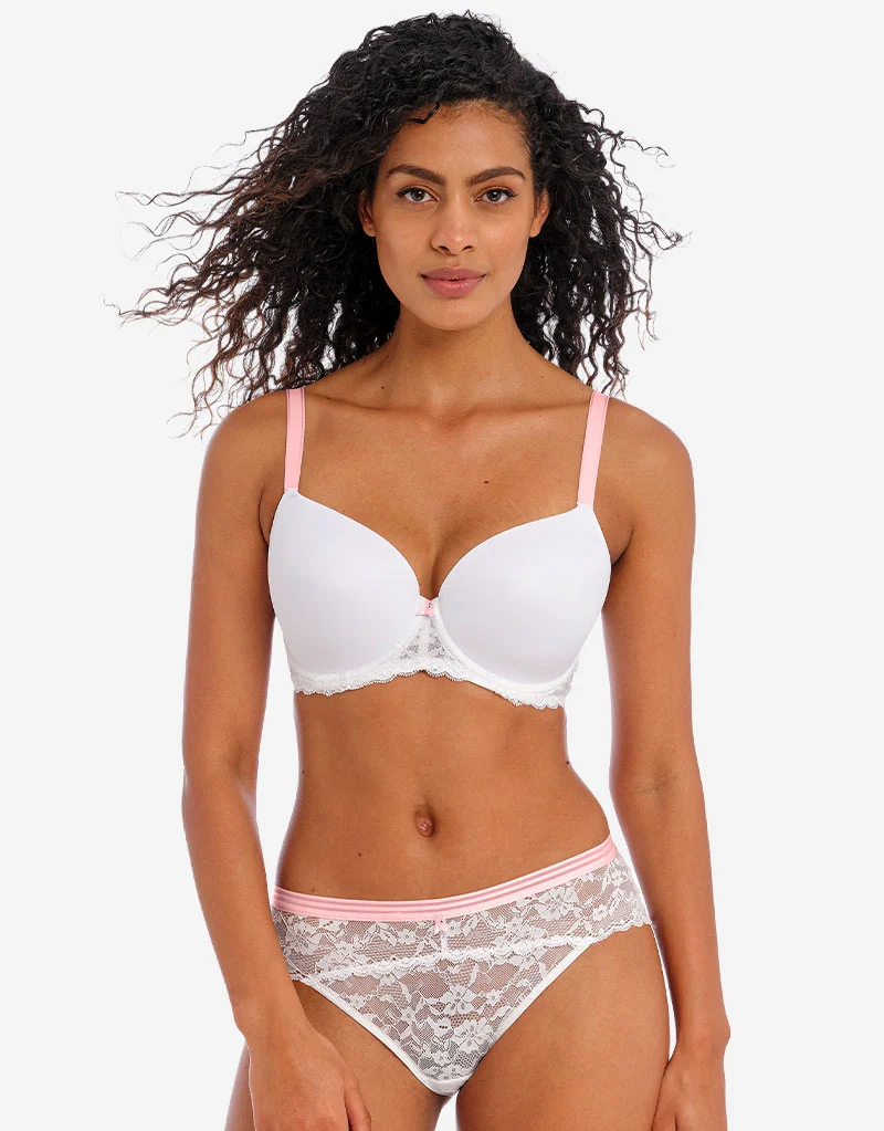 Freya Offbeat Moulded Plunge Bra White