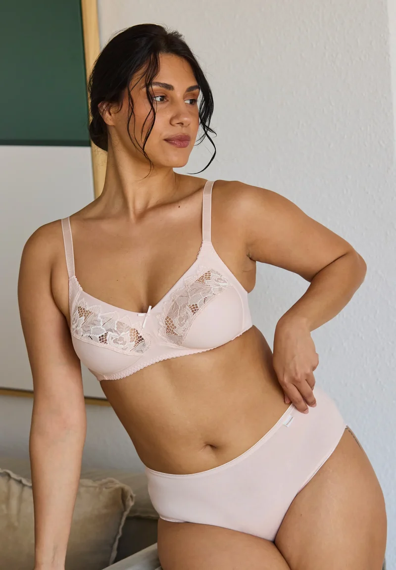 Soutien-gorge emboîtant Coton Plus sans armatures Coton d'Arum Rose Pivoine d'Argent