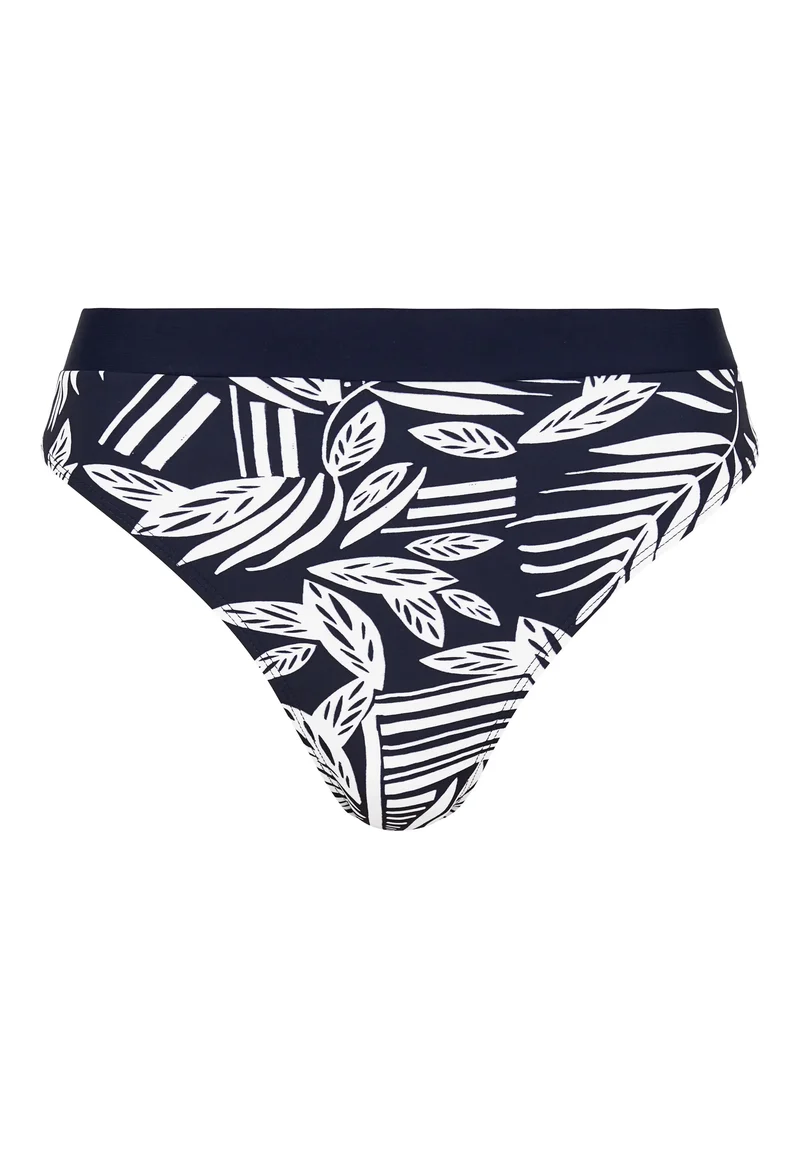 Slip de bain Kelaa Feuilles Graphiques Bleu Marine