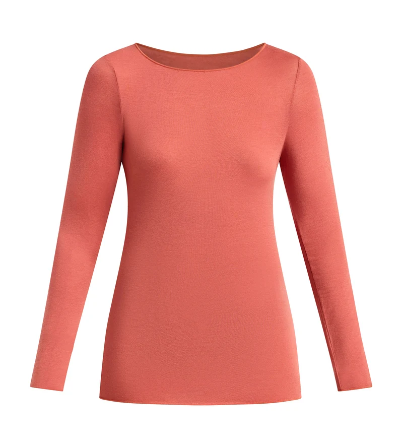 T-shirt col rond cannelle épicée Thermal Light