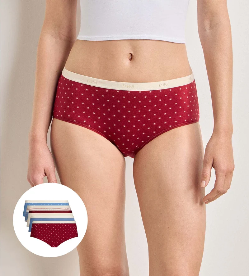Lot de 5 shortys neige brune Les Pockets Coton