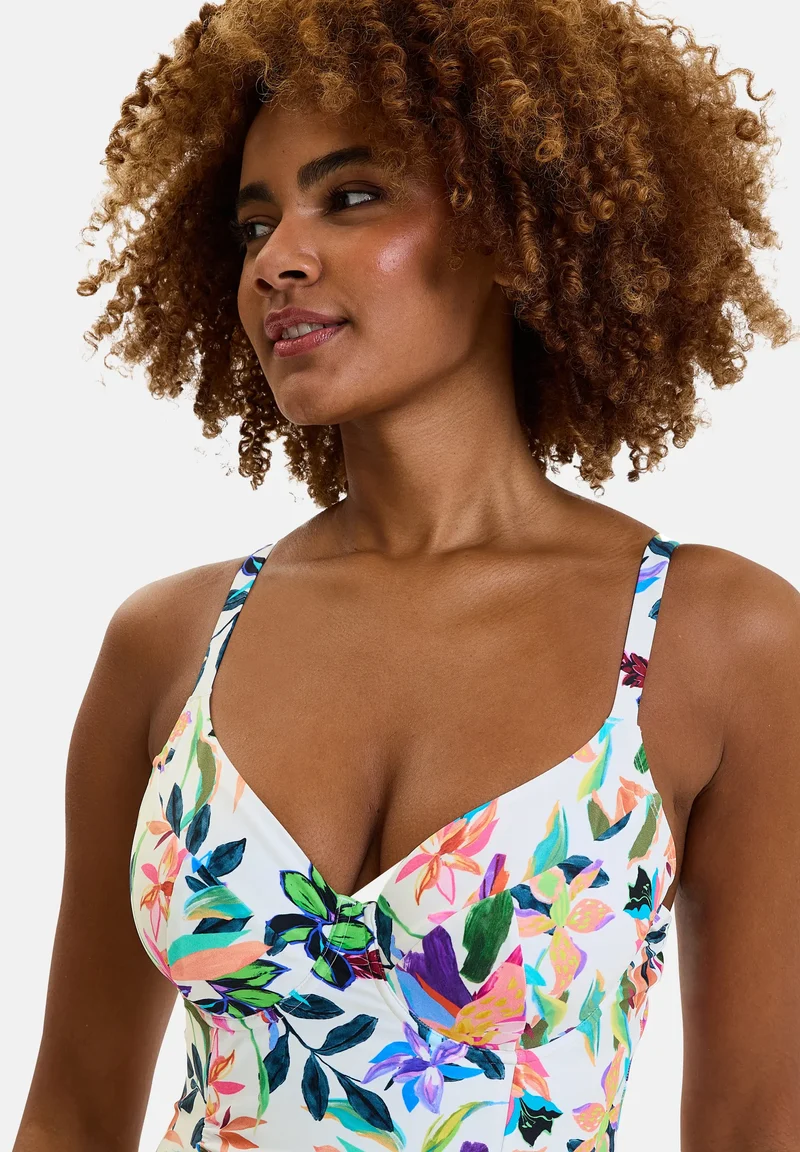Maillot de bain une pièce Barbade Paradis Tropical Blanc