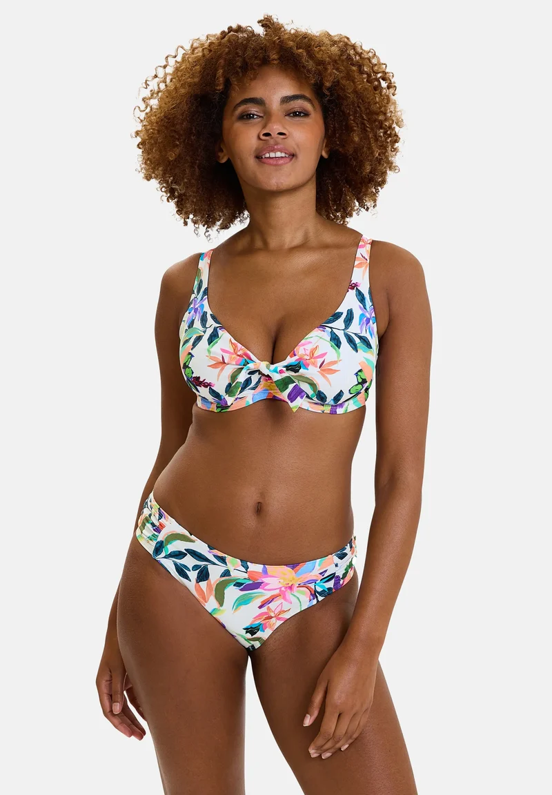 Haut de maillot de bain avec armatures Barbade Paradis Tropical Blanc