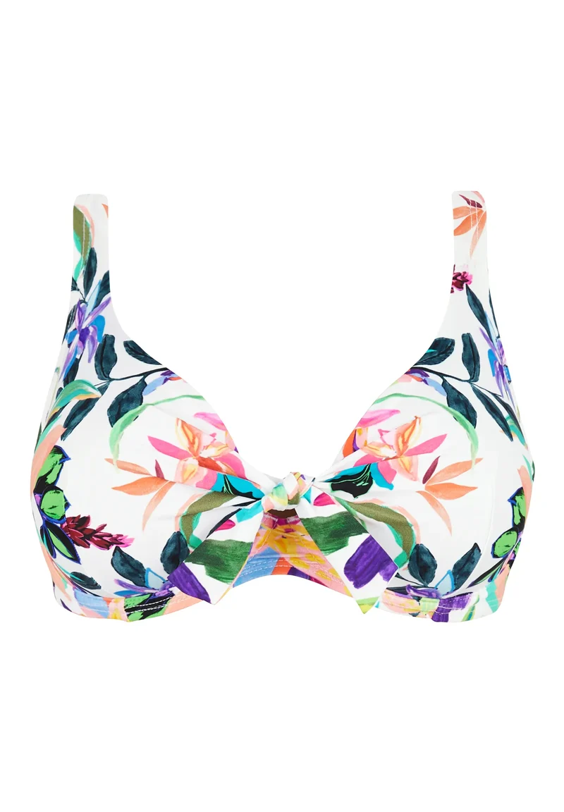 Haut de maillot de bain avec armatures Barbade Paradis Tropical Blanc