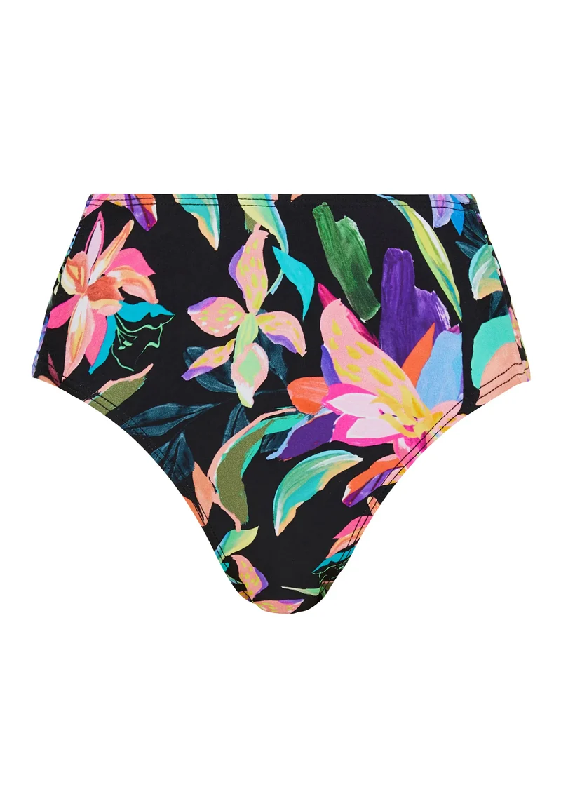 Culotte de bain taille haute Barbade Paradis Tropical Noir