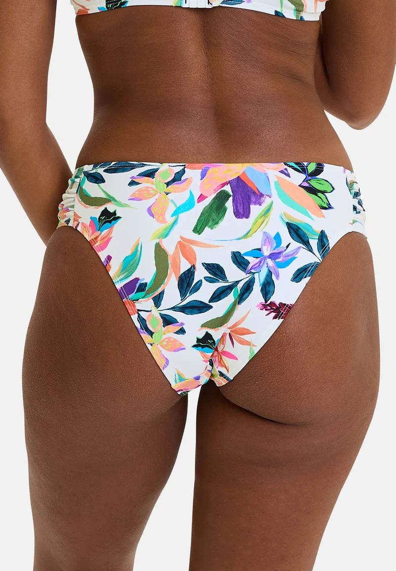 Slip de bain Barbade Paradis Tropical Blanc