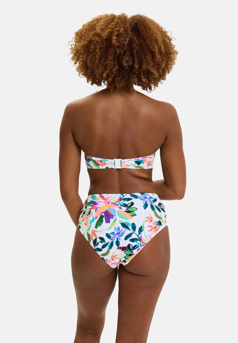 Haut de maillot de bain bandeau avec armatures Barbade Paradis Tropical Blanc