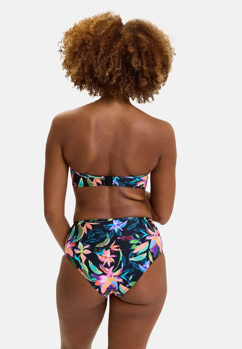 Haut de maillot de bain bandeau avec armatures Barbade Paradis Tropical Noir