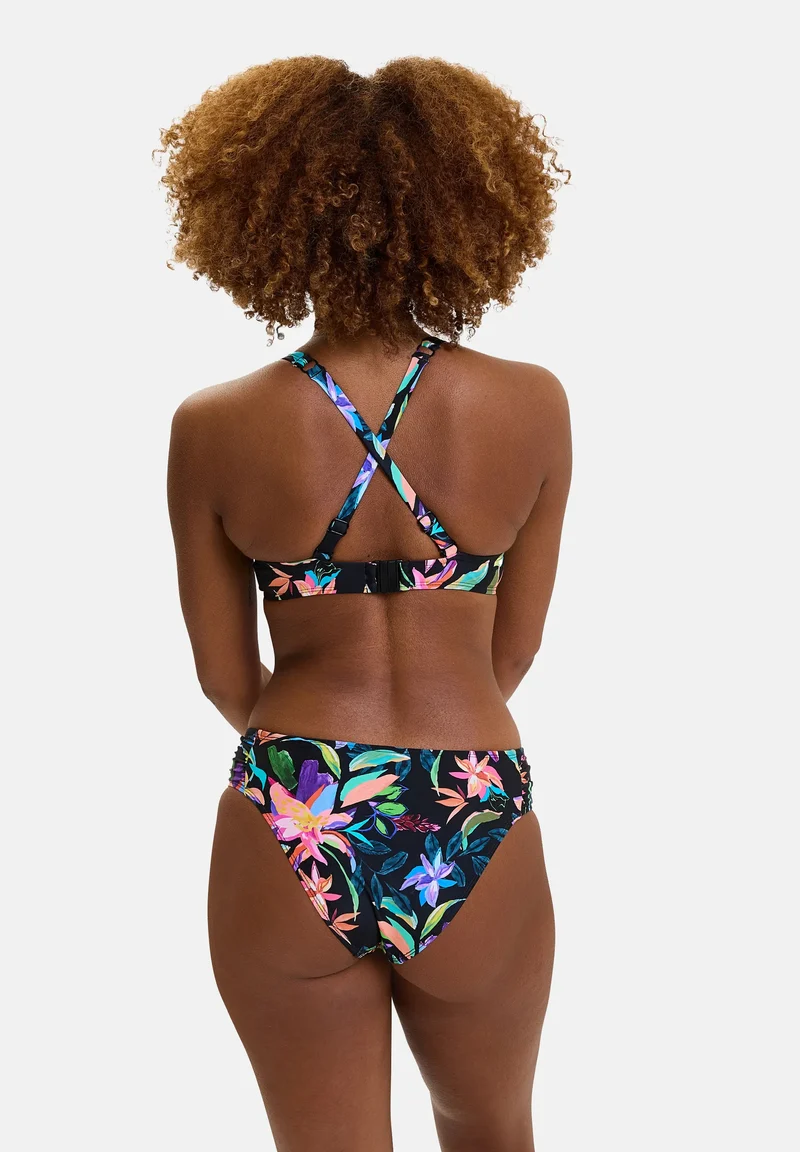 Haut de maillot de bain avec armatures Barbade Paradis Tropical Noir