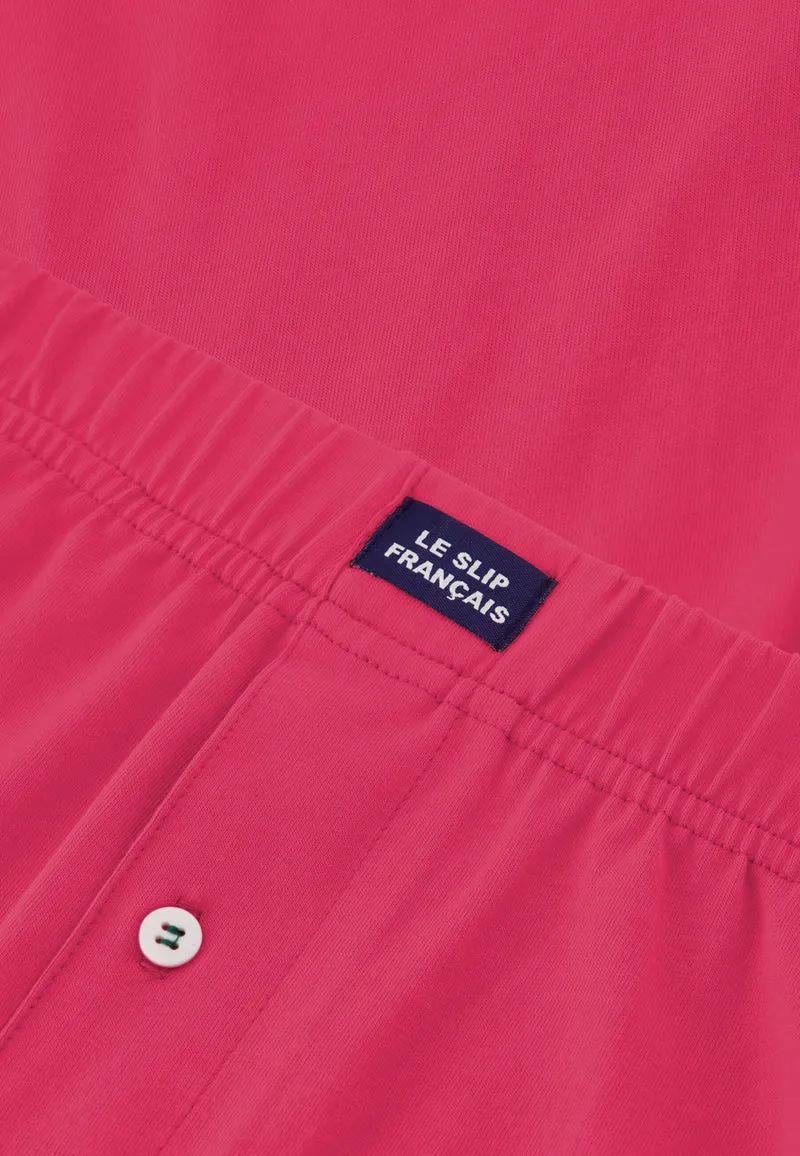 Caleçon rose en jersey de coton - Fredo Rose Cerise