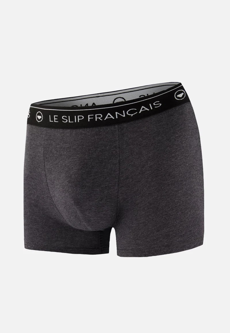 Boxer gris en coton - Redoutable Gris Anthracite