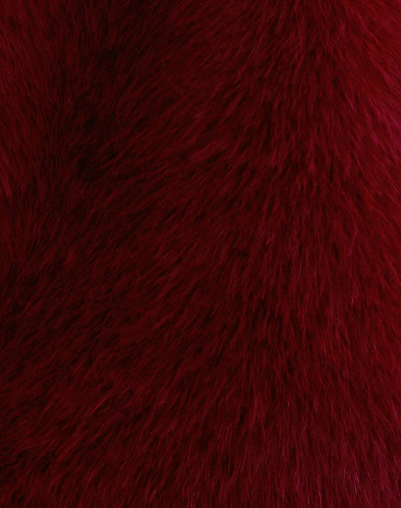 Veste Joji en fausse fourrure Cherry