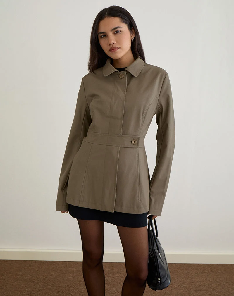 Manteau Riku en PU Mushroom