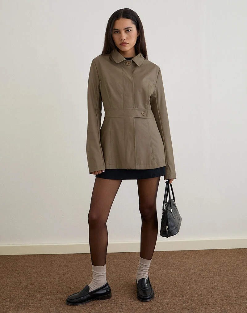 Manteau Riku en PU Mushroom