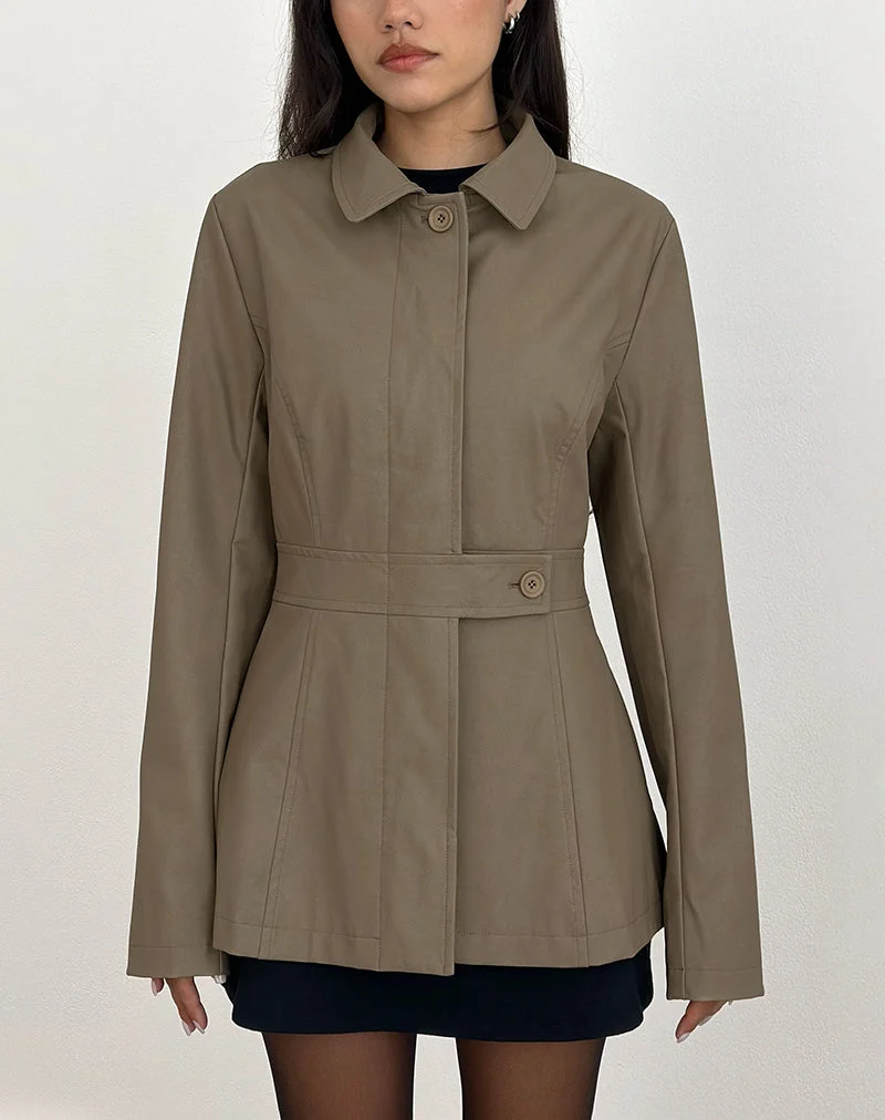 Manteau Riku en PU Mushroom