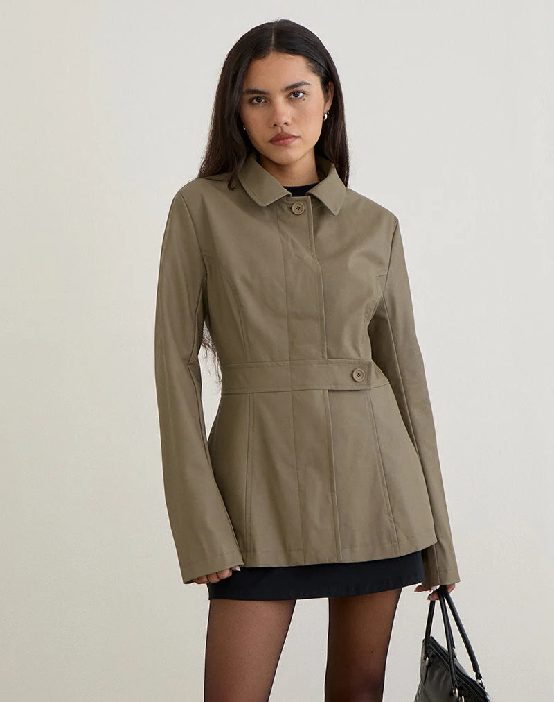 Manteau Riku en PU Mushroom