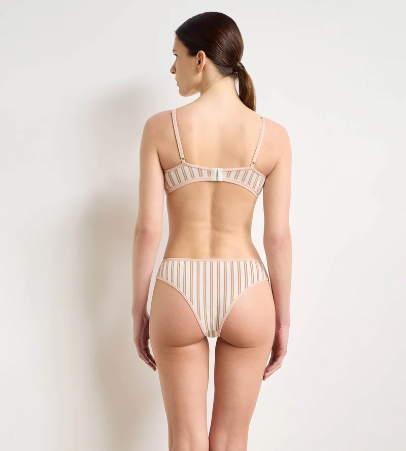 Soutien-gorge corbeille à armatures crème rose Dim x Ines de la Fressange
