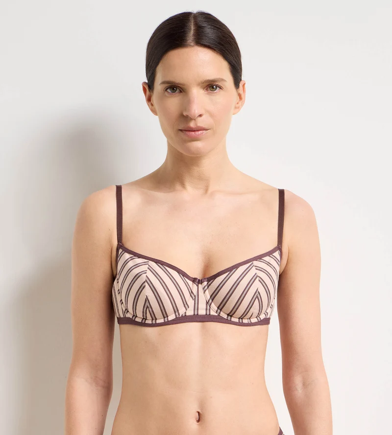 Soutien-gorge corbeille à armatures brun rose Dim x Ines de la Fressange