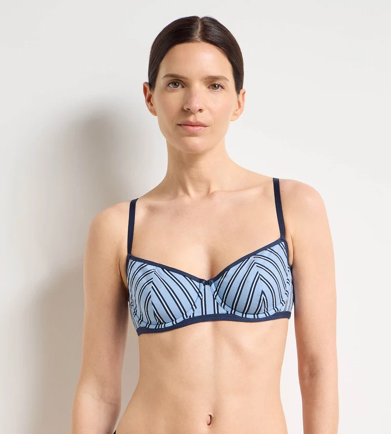 Soutien-gorge corbeille à armatures bleu ciel Dim x Ines de la Fressange