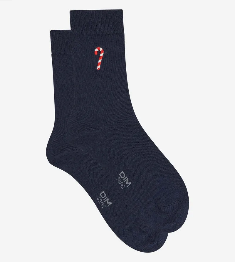 Chaussettes homme navy blue candy Coton Fancy