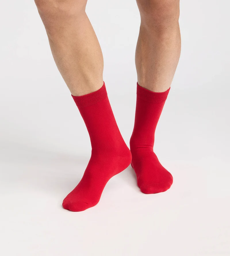 Chaussettes pour homme rouge Coton Fancy