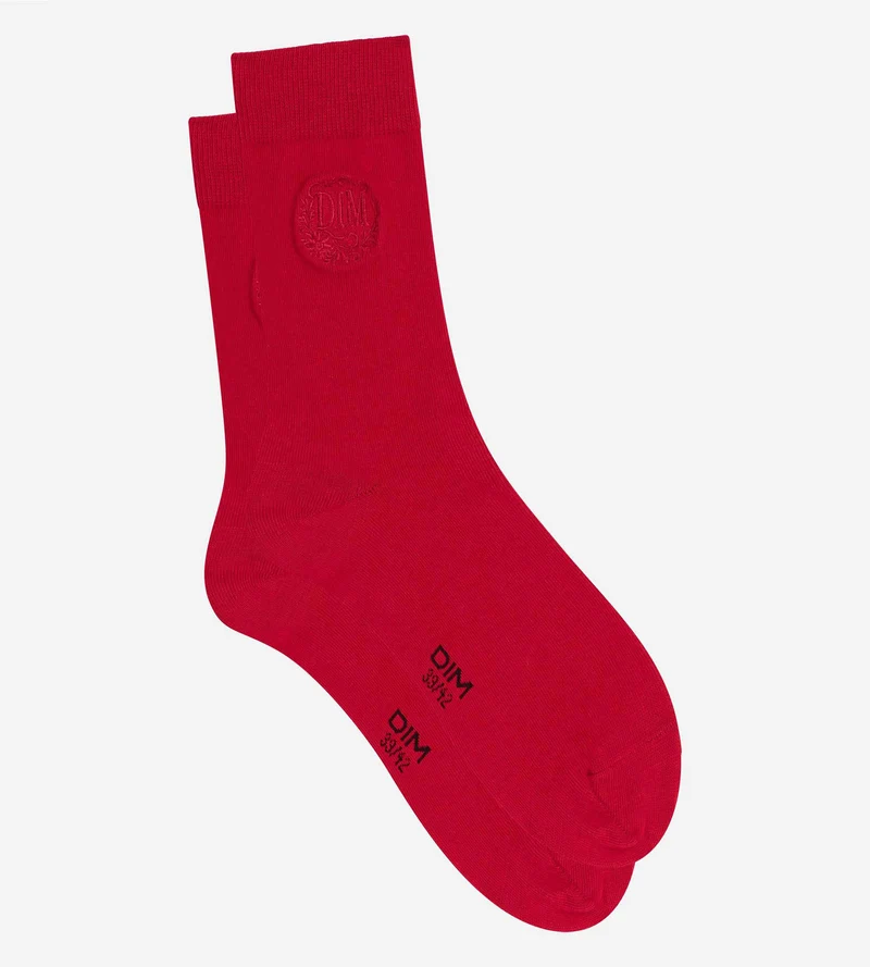 Chaussettes pour homme rouge Coton Fancy