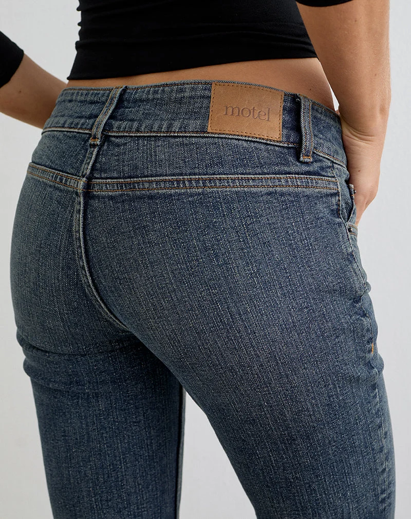 Pantalon capri en denim vert sale