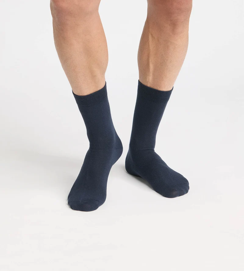 Chaussettes homme navy blue Coton Fancy