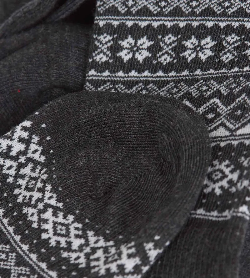 Lot de 2 chaussettes homme anthracite Coton Fancy