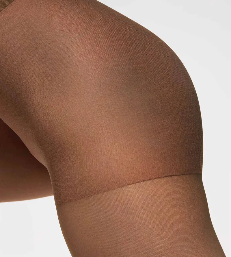 Collant transparent Nude brun foncé