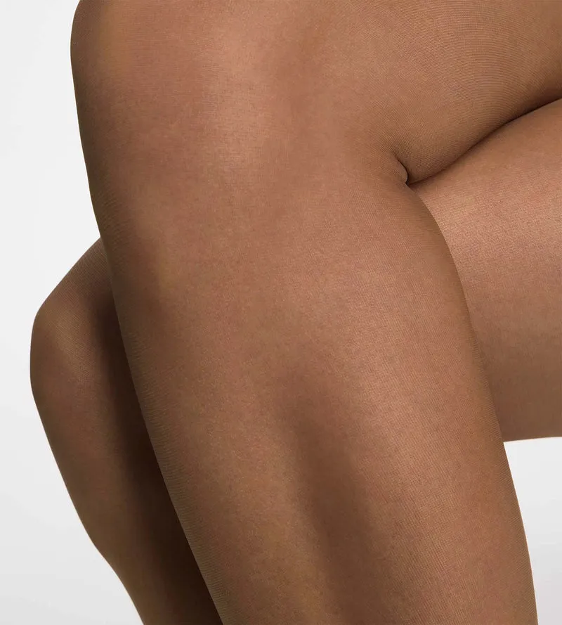 Collant transparent Nude brun foncé