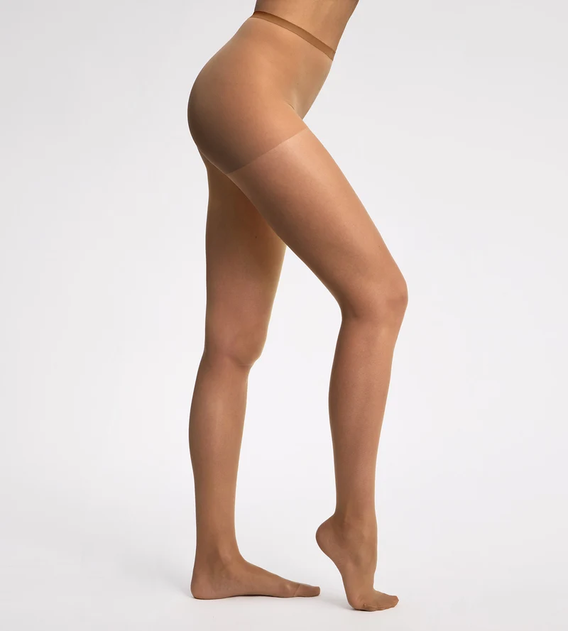 Collant transparent Nude brun