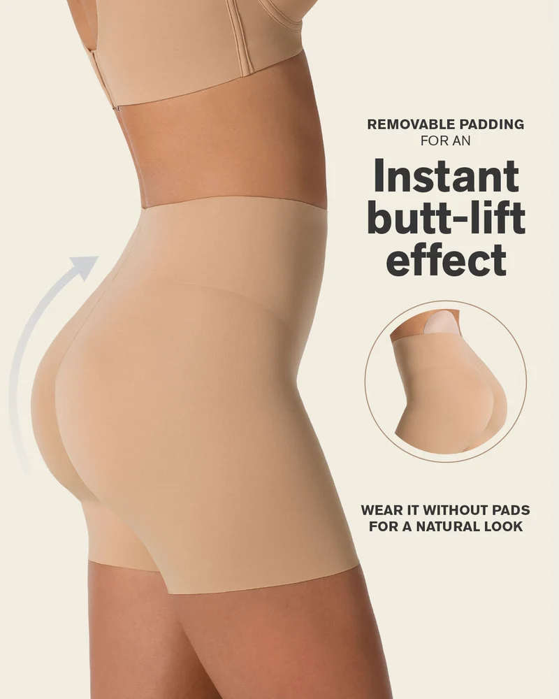 Culotte gainante push up avec coussinets amovibles
