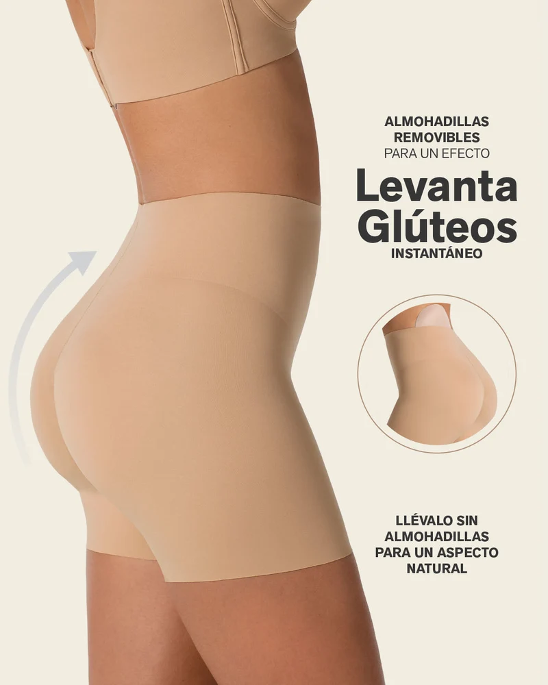 Culotte gainante push up avec coussinets amovibles
