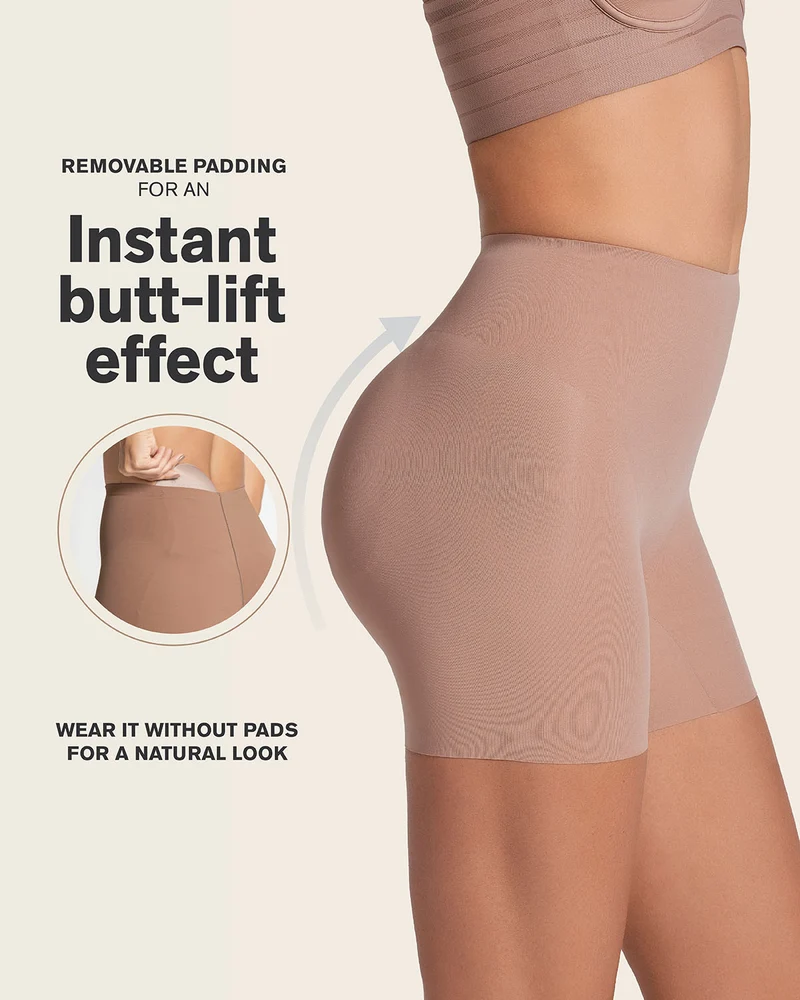 Culotte gainante push up avec coussinets amovibles