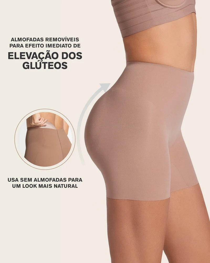 Culotte gainante push up avec coussinets amovibles