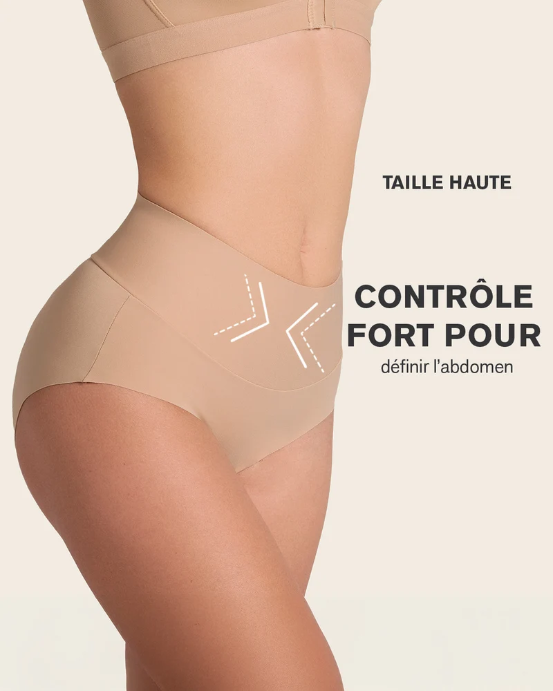 Culotte taille haute classique avec fort contrôle de l'abdomen