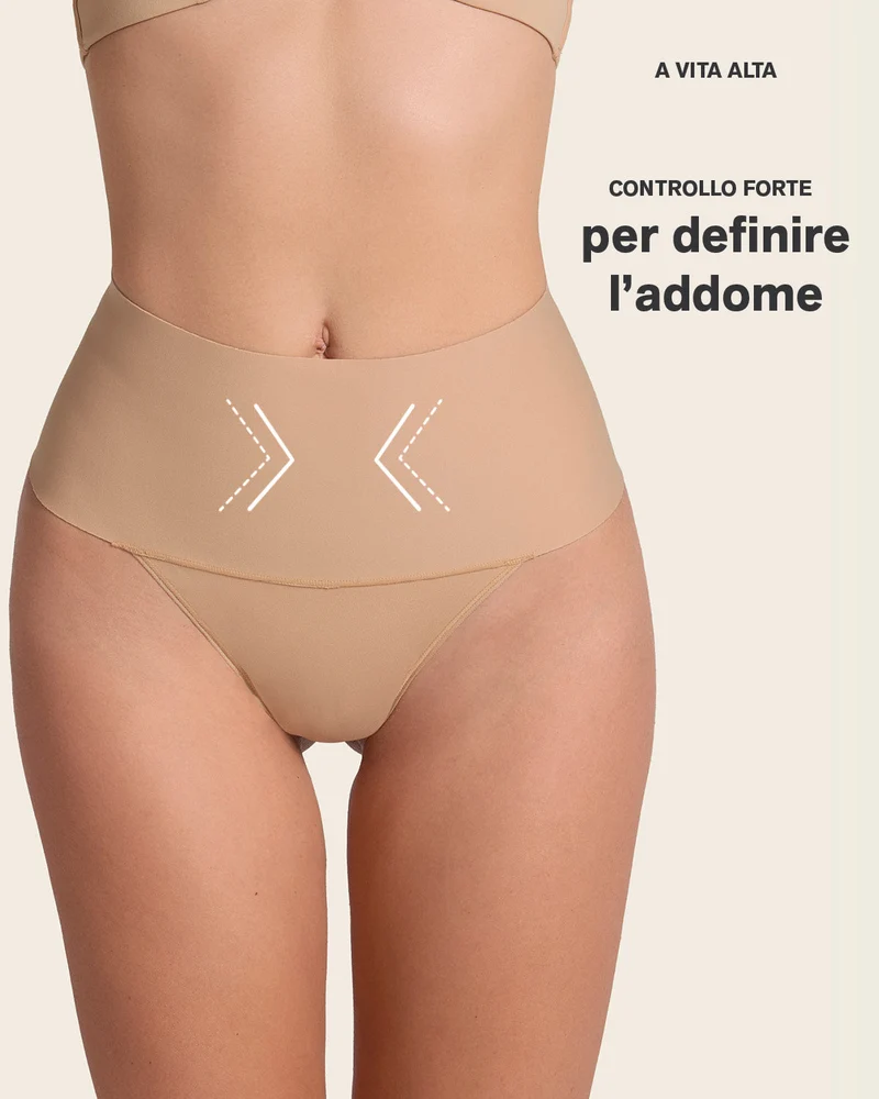 Culotte gainante brésilienne taille haute avec ceinture large pour un contrôle fort