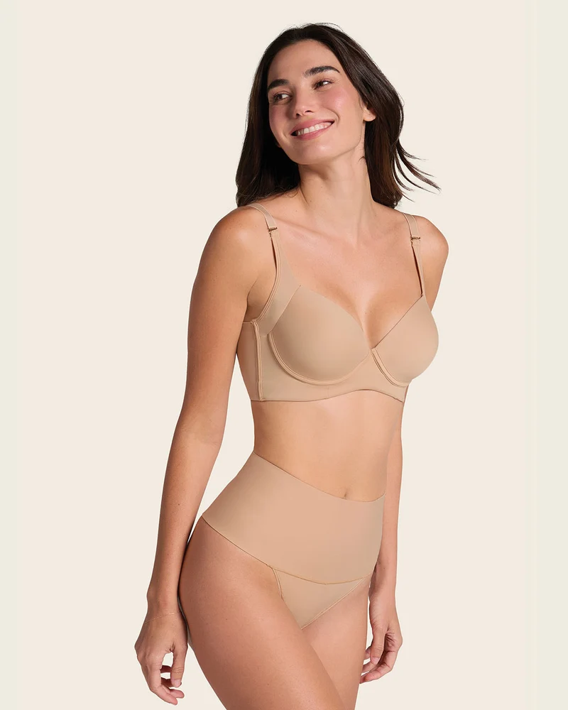 Culotte gainante brésilienne taille haute avec ceinture large pour un contrôle fort