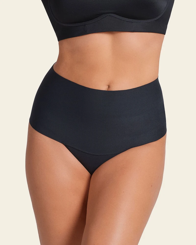 Culotte gainante brésilienne taille haute avec ceinture large pour un contrôle fort