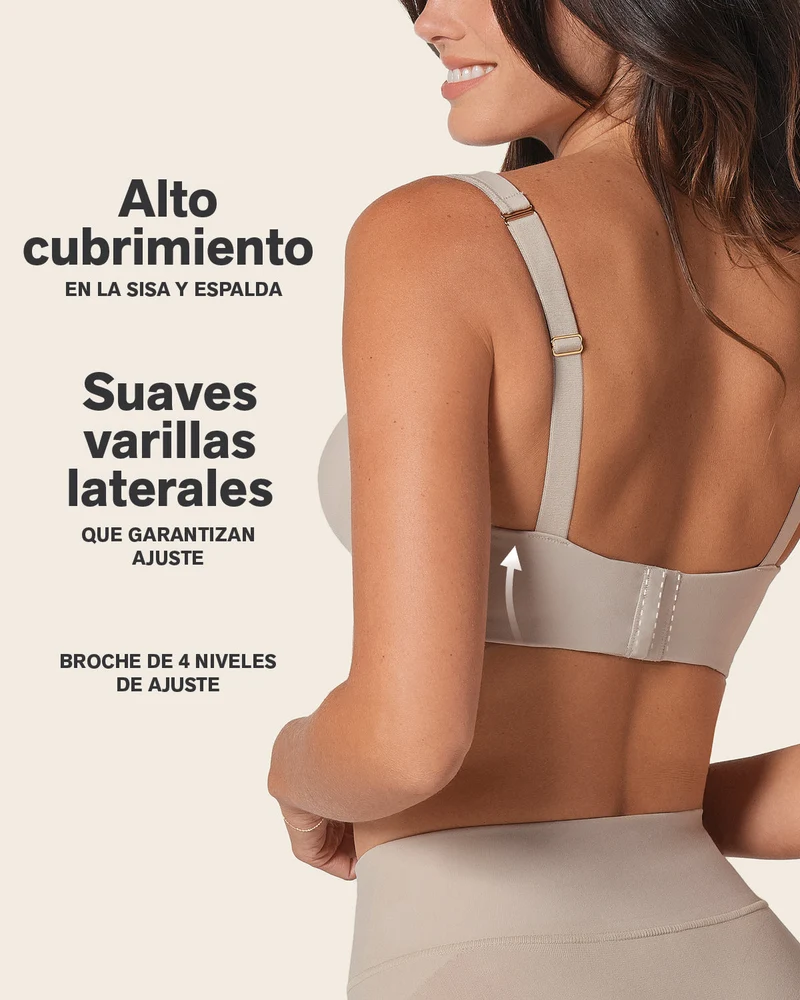 Soutien-gorge avec une bonne couvrance des emmanchures et du dos