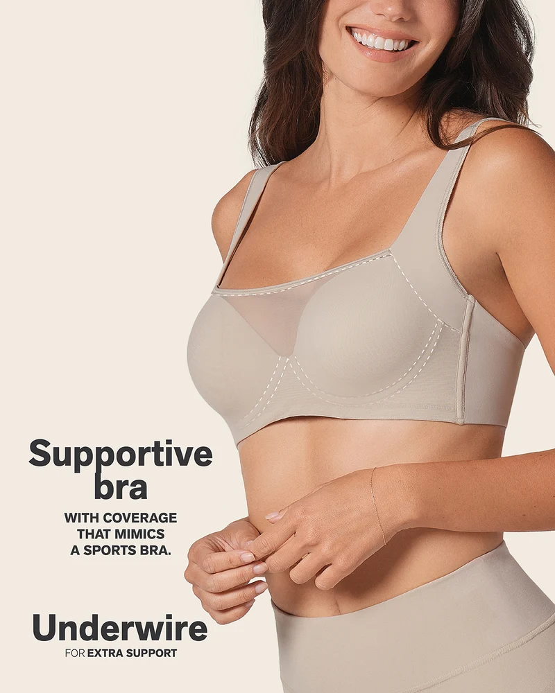 Soutien-gorge avec une bonne couvrance des emmanchures et du dos