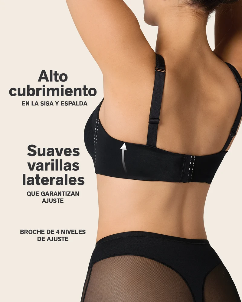 Soutien-gorge avec une bonne couvrance des emmanchures et du dos
