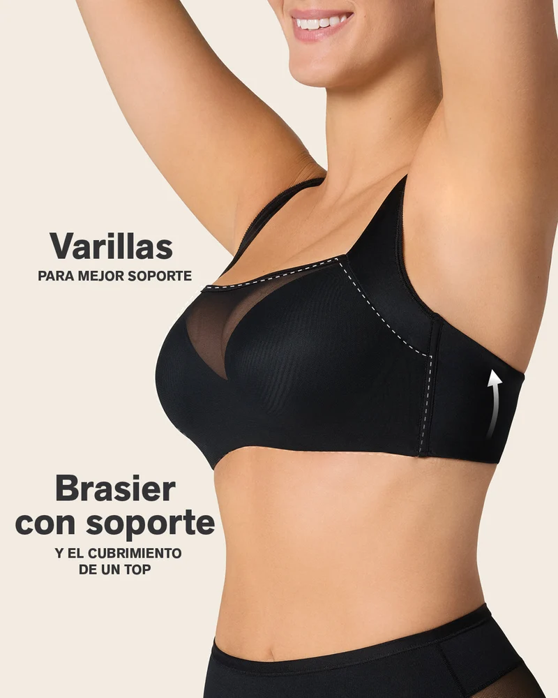 Soutien-gorge avec une bonne couvrance des emmanchures et du dos