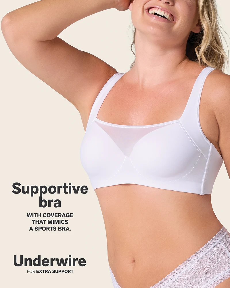 Soutien-gorge avec une bonne couvrance des emmanchures et du dos