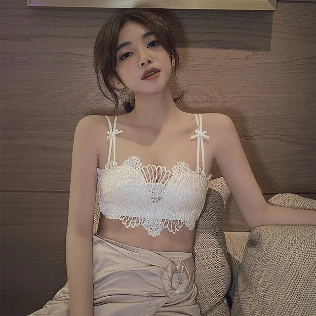 Female Underwear Set Tube Tops Lingerie Sets Two Colors Convertible Straps Bra & Brief Sets Strapless Women's Lingerie Intimates