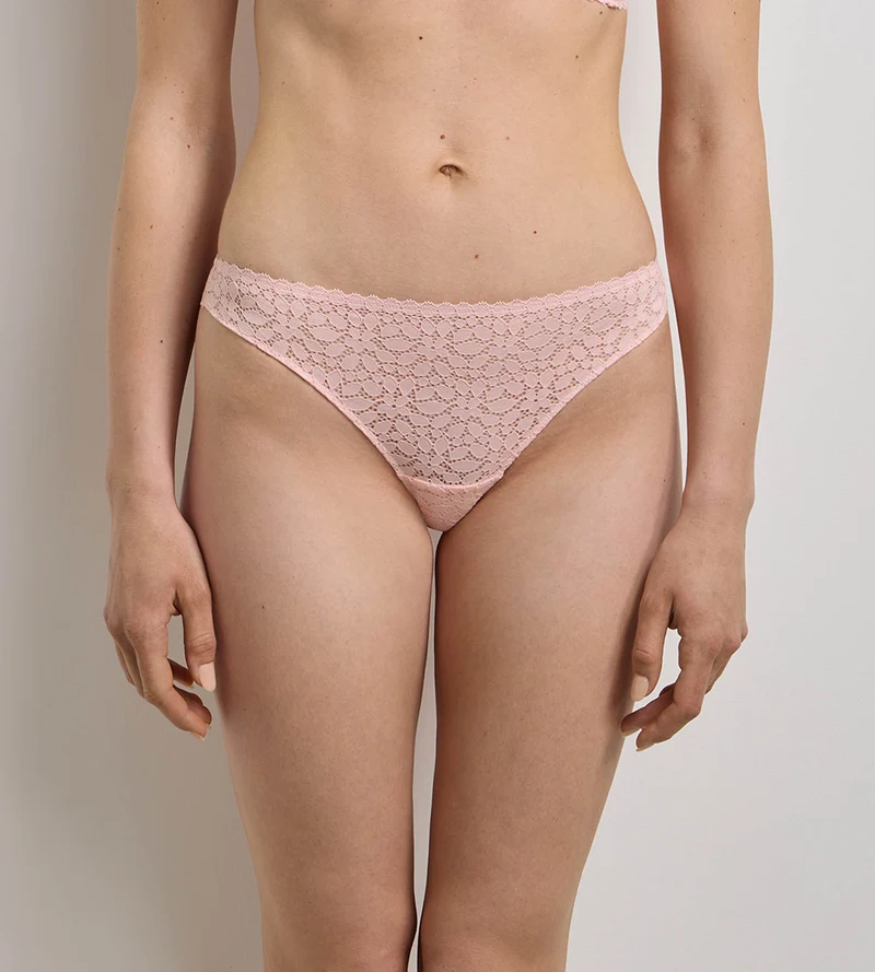 Tanga rose pétale Daily Dentelle