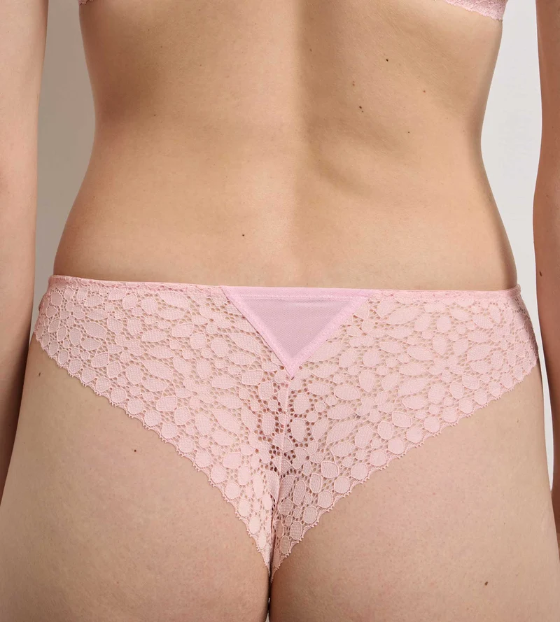 Tanga rose pétale Daily Dentelle