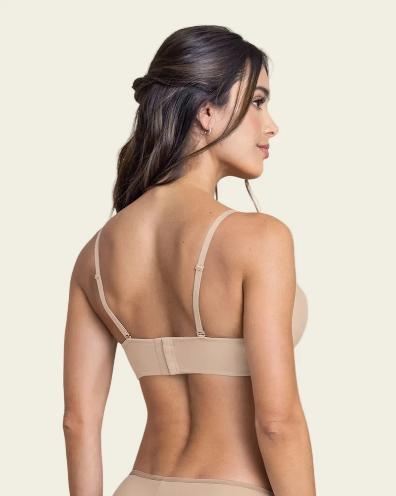 Soutien-gorge corbeille à bonnets lisses avec arceaux et push-up intégré